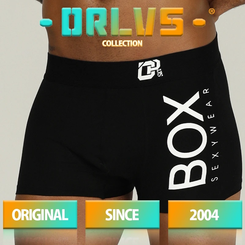 

ORLVS Brand Men Underwear Sexy Boxers Cotton Breathable Comfortable Underpants Penis Pouch Male Panties Cueca Tanga Men Shorts