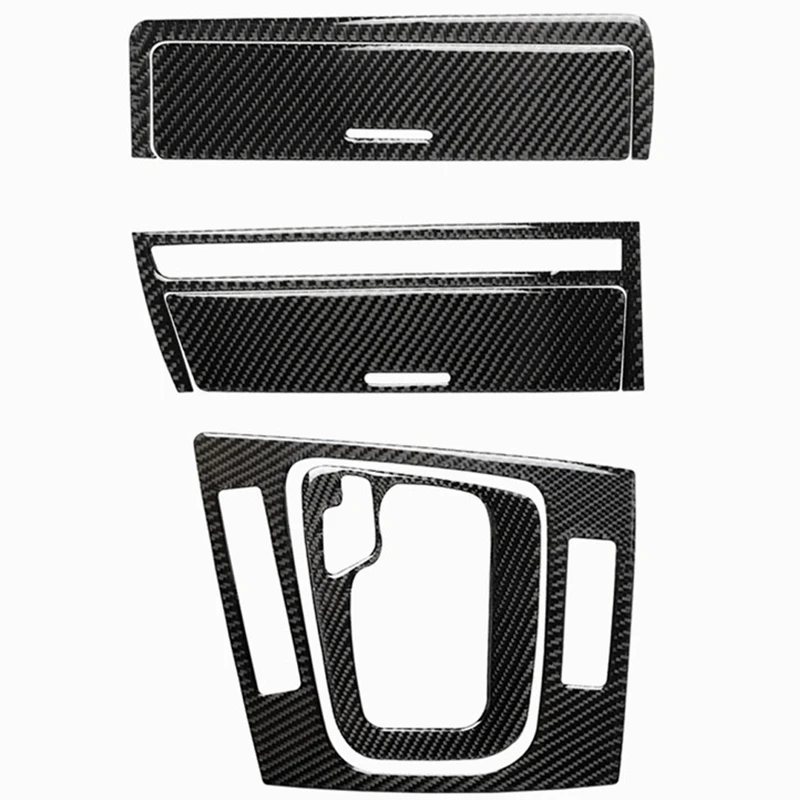 6 шт. набор приборов из углеродного волокна консоль коробка передач Панель рамка