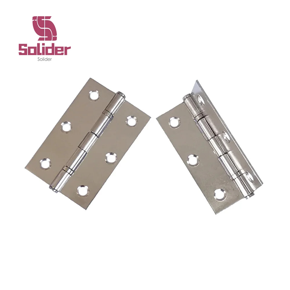 

2Pcs 3 Inch Stainless Steel Flat Hinge Cabinet Doors Windows Wooden Furniture Hinge