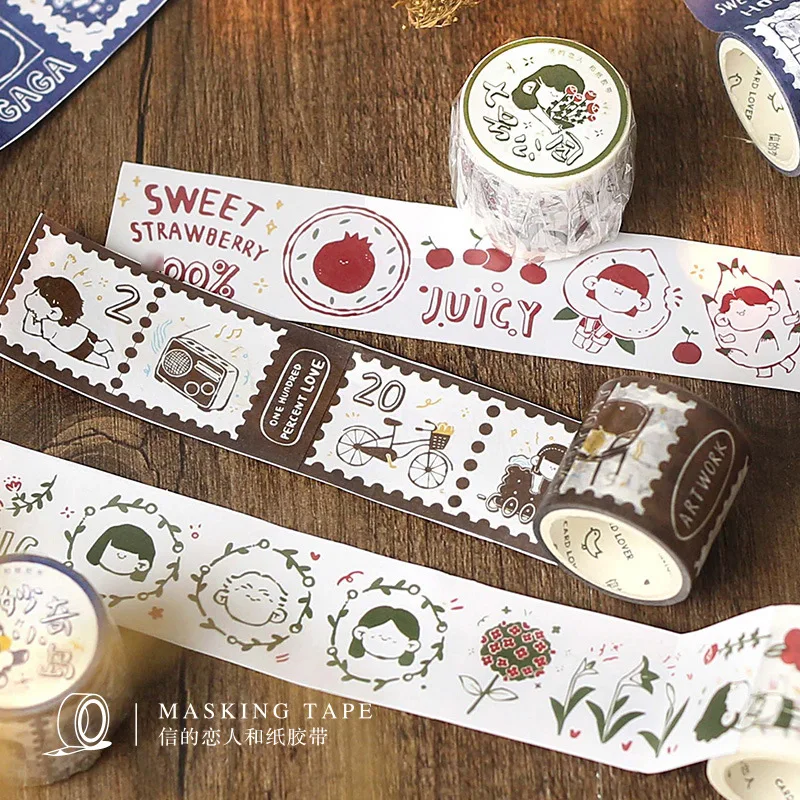 

30mm*3m Funny Cartoon Washi Tape Paper Diy Decorative Adhesive Tape Stationery Masking Tapes Supplies