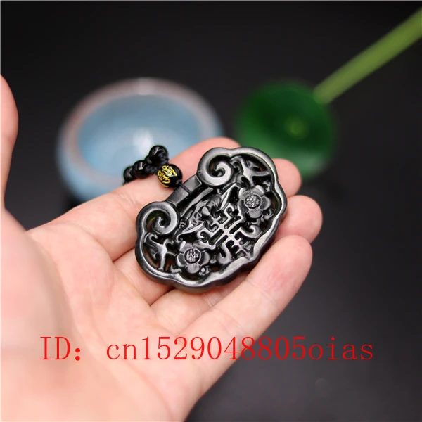 Натуральный черный зеленый китайский нефритовый летучая мышь ожерелье из бисера