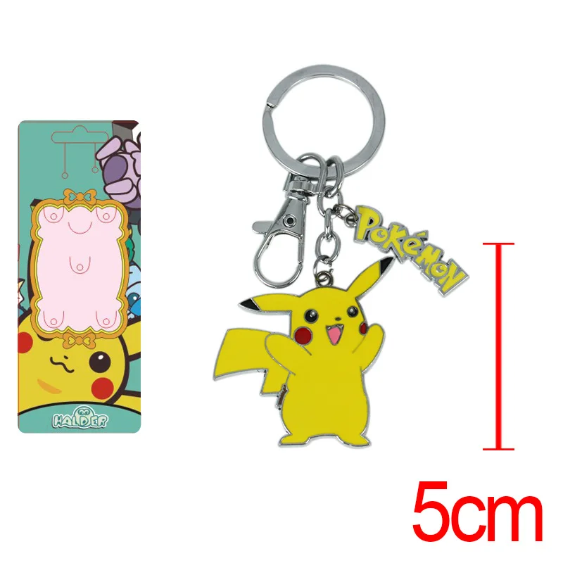 Японский мультфильм брелок Карманный Монстр покебол PIKACHU Мода Забавный милый porte cle металлические аксессуары для украшений chaviro Llaveros - Цвет: 3-6