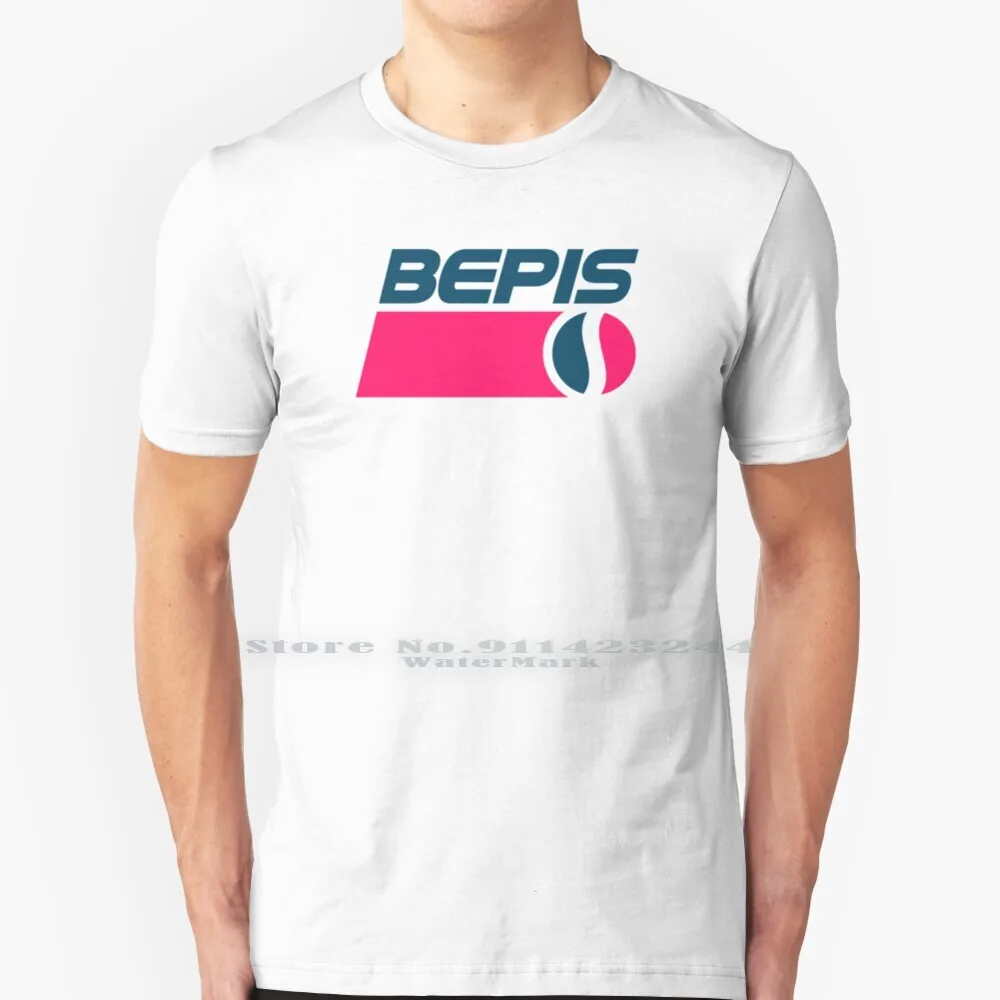 

Футболка bepi из 100% чистого хлопка, Мужская креативная трендовая винтажная крутая Подарочная футболка с мемом бэйпа, сурреал