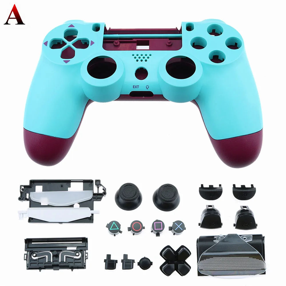 A YuXi оболочка для ps4 pro тонкая Замена полная оболочка и кнопки мод комплект контроллер пользовательский чехол Корпус для playstation 4 pro - Цвет: A
