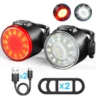 Светодиодный велосипедный фонарь с USB-зарядкой, 220 мАч, 6 режимов работы