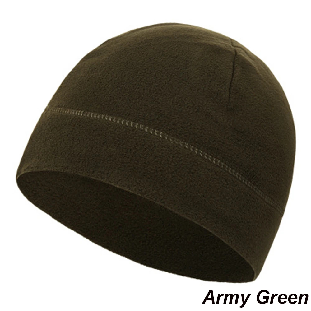 Army Green 1 шт., унисекс, уличные флисовые шляпы, кепка для кемпинга, пешего туризма, ветрозащитная зимняя теплая шапка для рыбалки, велоспорта, охоты, военная тактическая Кепка - Цвет: Army Green