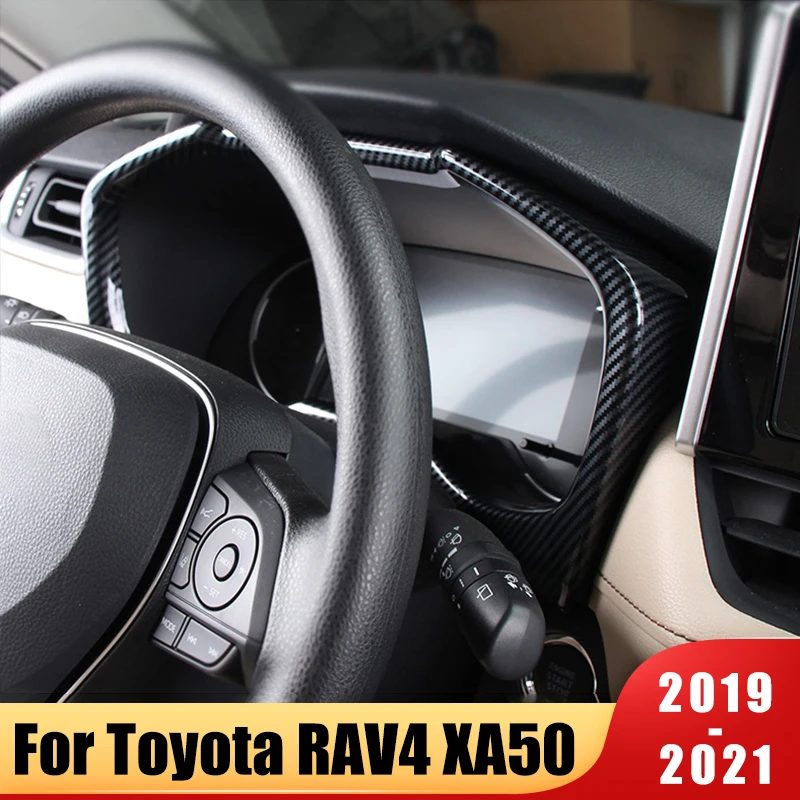 

ABS Car Dashboard Instrument Panel Decorative Ring Cover Trim Sticker For Toyota RAV4 RAV 4 XA50 2019 2020 2021 2022 Accessories