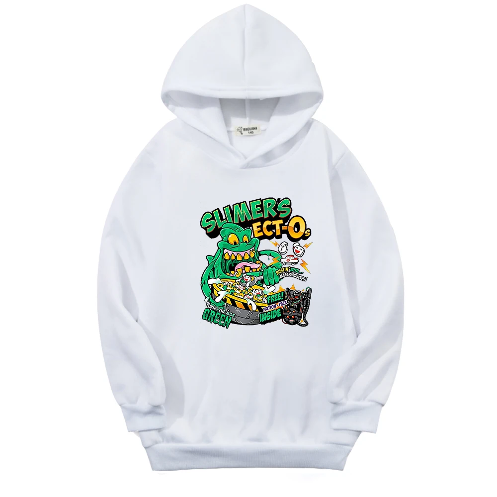 

Ghostbusters Slimer's Ect-Os Pullover Hoodies Children Outwear Casual Hip Hop Kawaii Sweatshirts Baby Boy Clothes Girls Outfits