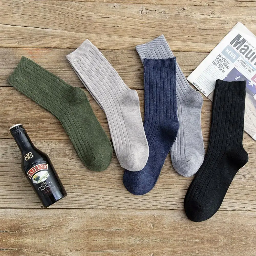Носки мужские базовые 4 сезона хлопок вязание ребристые дезодорирующие и