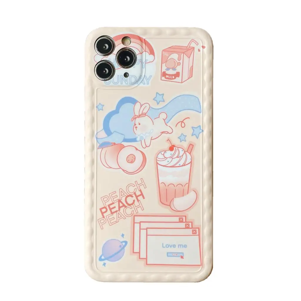 Мягкий чехол с милым мультяшным рисунком для iphone 11 pro max 7 8 plus X Xs XR защитный розовые