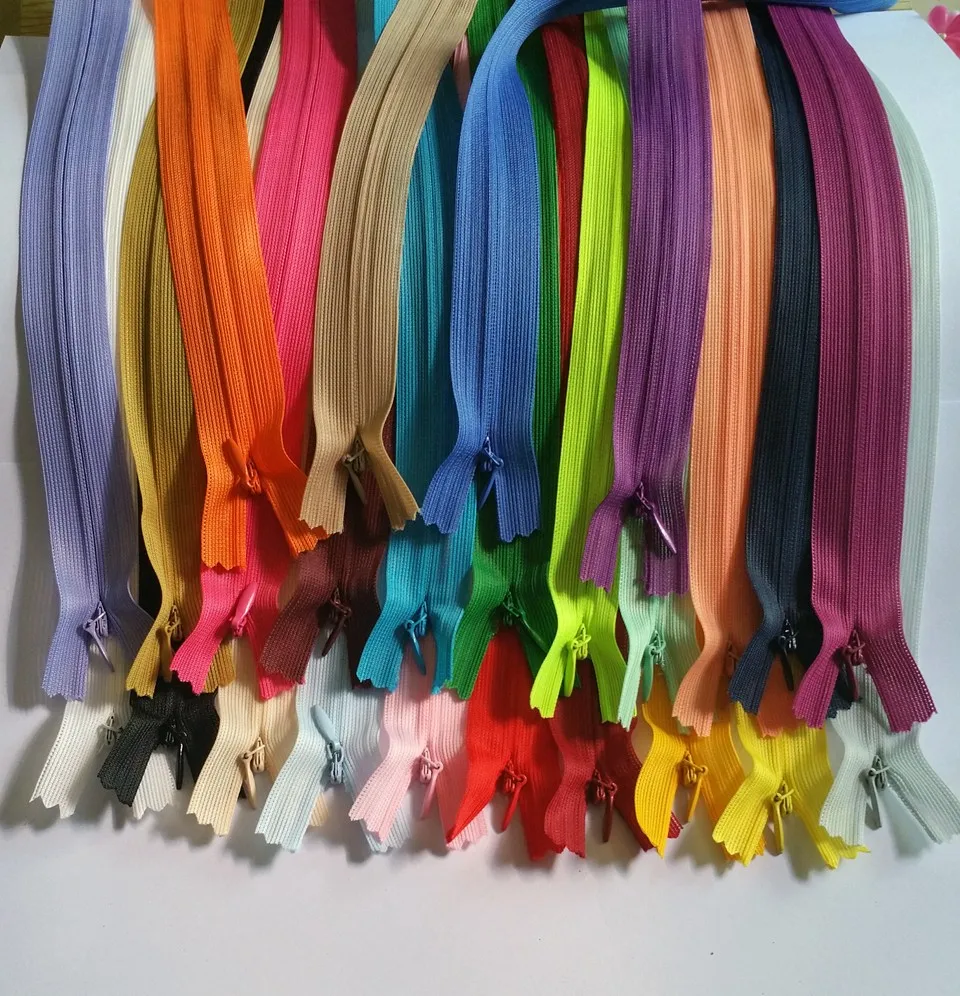 50 шт. (можно выбрать Цвета) 3 # невидимые молнии 60 см близкий конец нейлоновые