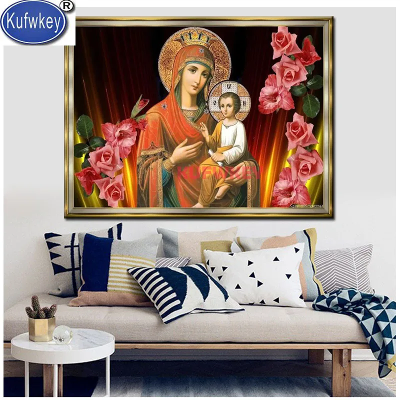 Религия значок алмазов картина натуральная Алмазная мозаичная роспись горный