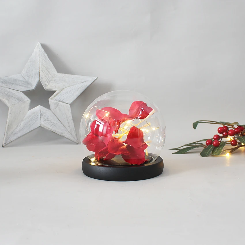 Искусственный фонарь в стеклянном Куполе С 20 светодиодами свадебные сувениры