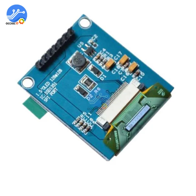 Полноцветный OLED модуль 1 5 дюйма 7PIN экран дисплея SSD1351 Драйвер IC 128(RGB)* 128 интерфейс