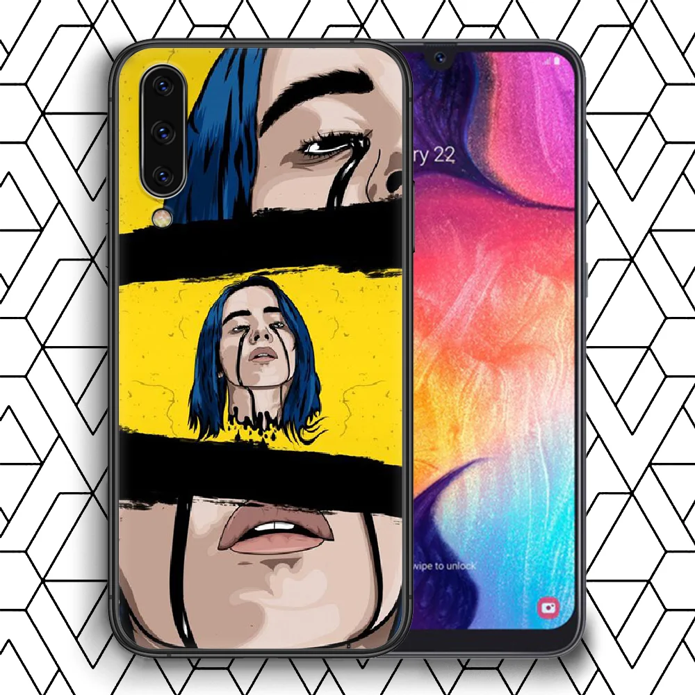 

Art Cartoons Billys Eilish Phone Case Cover For Samsung Galaxy A 8 10 11 20E 21 30 40 50 51 70 71 81 S Black Coque Luxury Cell