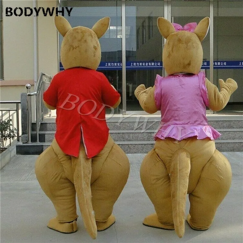 Талисман Кенгуру костюм Косплэй Вечерние игры платье наряд на Хэллоуин для