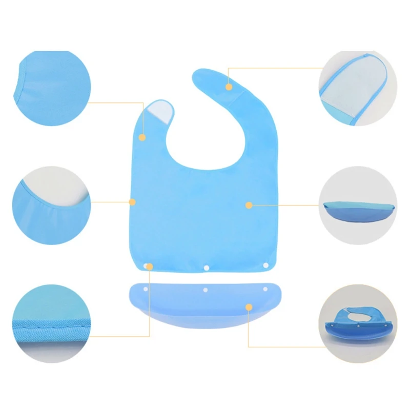 

Middle-Aged and Elderly Large Eating Bib Waterproof and Leak-Proof Adult Bib