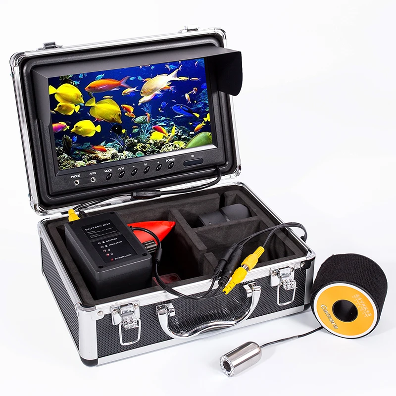 

Рыболокатор с кабелем 15 м, 9-дюймовым дисплеем, 1000TVL, видеокамера для озерной и подводной рыбалки с видеорегистратором для морской рыбалки