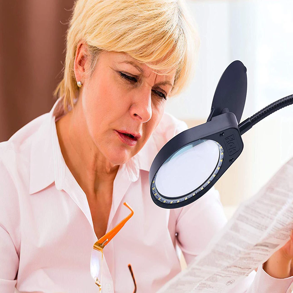 Настольная светодиодная Лупа с USB-разъемом лупа увеличительным стеклом 8X 15X