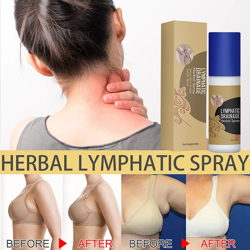 

60 г лимфатический детоксикационный травяной спрей для шеи против отеков медицинский спрей для трав расслабляющий дренаж для тела Уход за з...