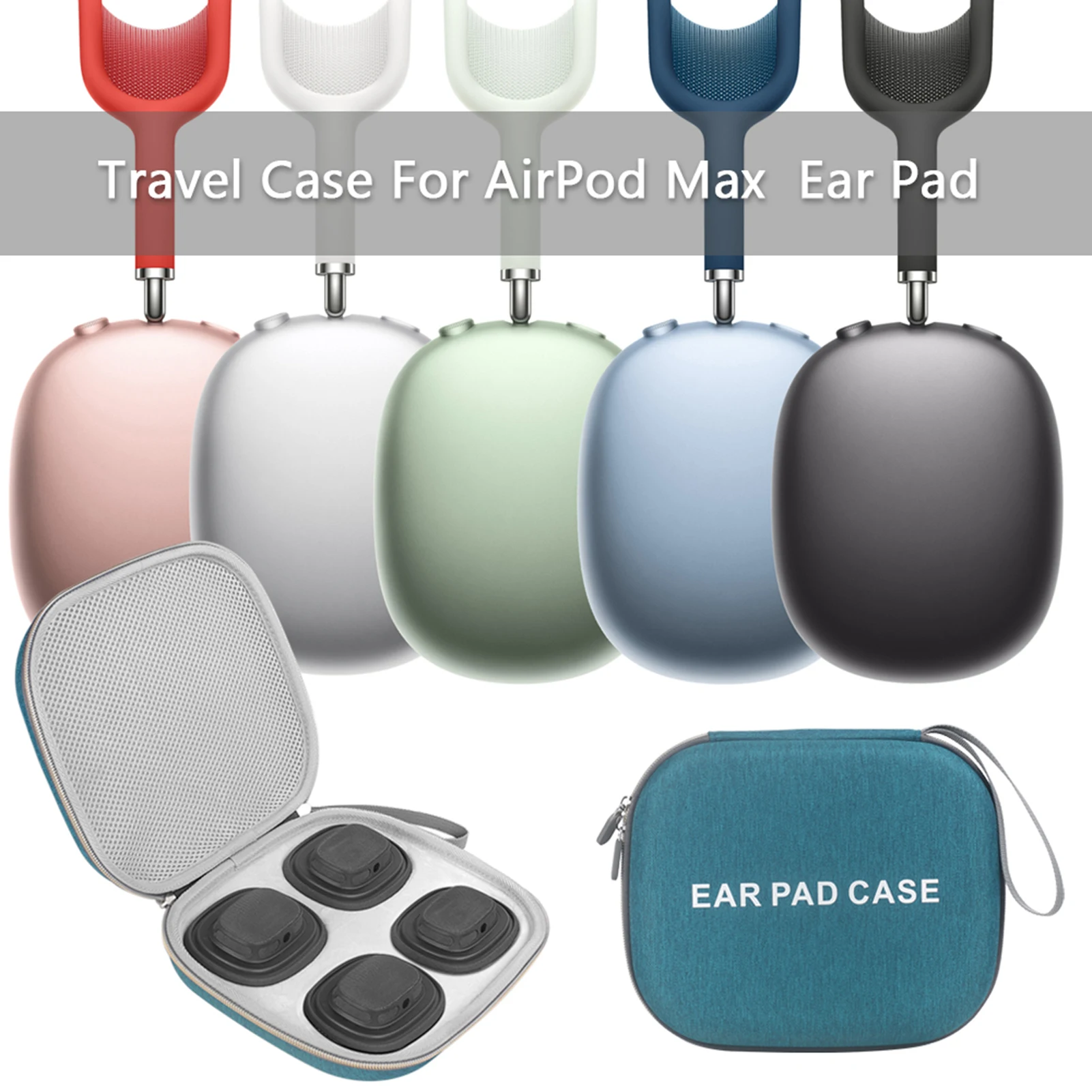 

2021 New Earphone Storage Case Shell Waterproof Protection Headphone Accessories Cable Carrying Hard Bag Mini Box