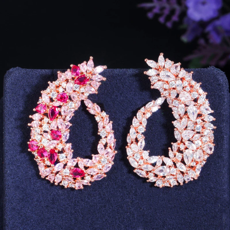 Женские серьги-подвески с фианитом BeaQueen серьги в богемном стиле крупными