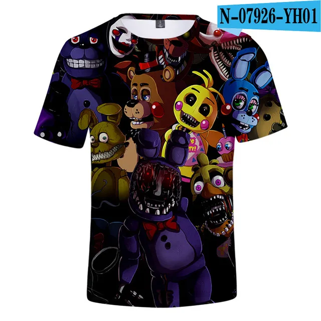 3d-dt860 Fnaf/футболка с 3D принтом Новинка года, футболка FNAF для мальчиков летняя уличная футболка s Five Nights at Freddy's топы с аниме, мужская одежда - Цвет: 3d-dt860