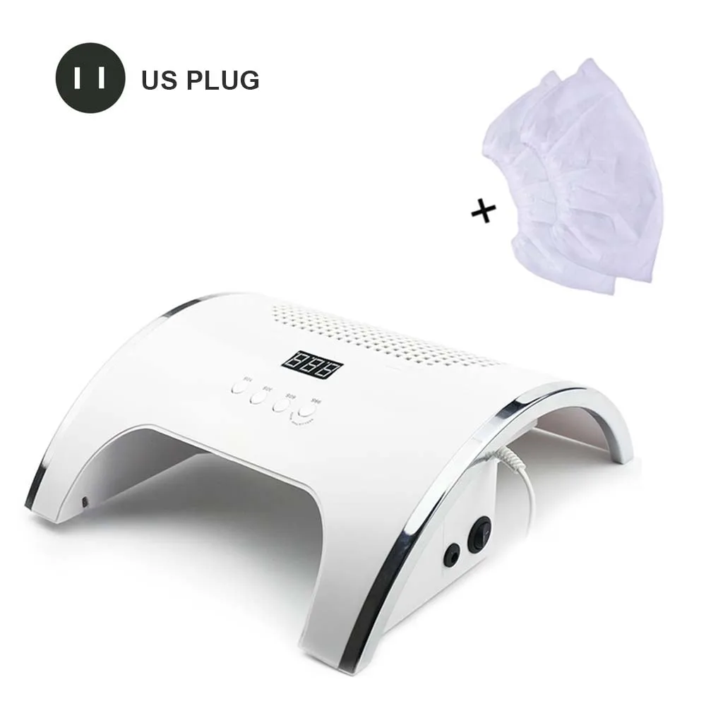 A-US Plug 80W 2-в-1 36 светодиодов лампы для ногтей и двойной Мощность Фул вентилятор для сора от вакуумный всасывающий сборщик, домашняя машина для Применение маникюрный салон инструмент - Цвет: A-US Plug