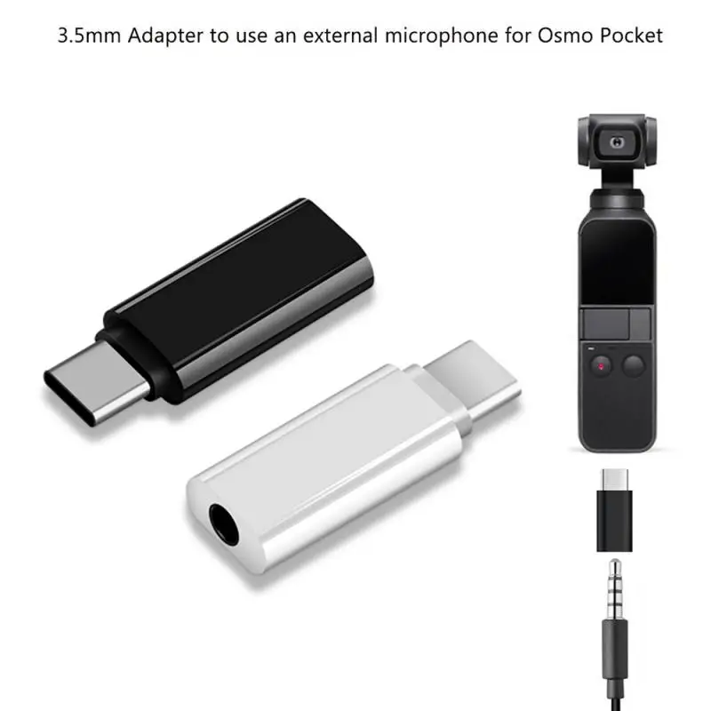 Аудиоадаптер для внешнего микрофона адаптер с USB C на 3 5 мм Osmo Pocket Type аудиоадаптер |