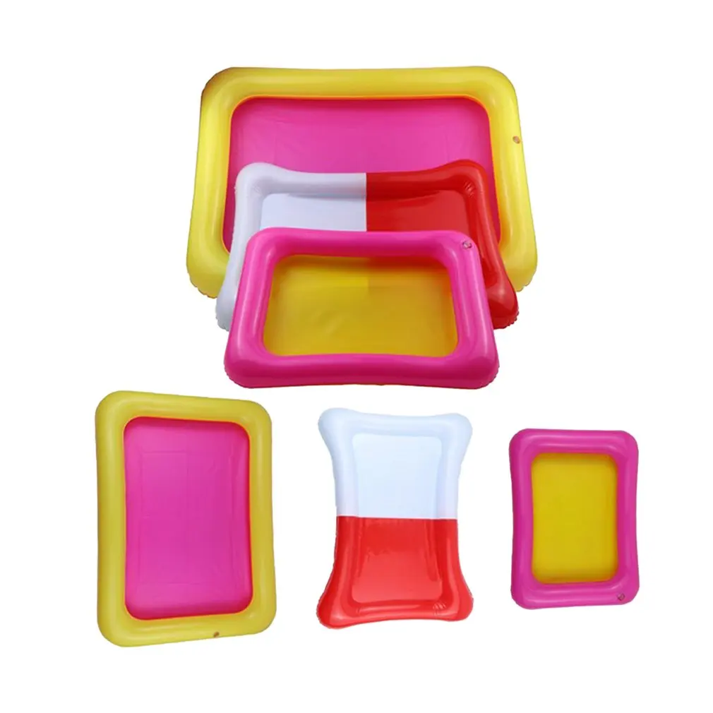 

Inflatable Sand Tray Castle Mobile Table PVC Sandbox Sensory Tray Funny Indoor Play Toys Pool Tray for Children