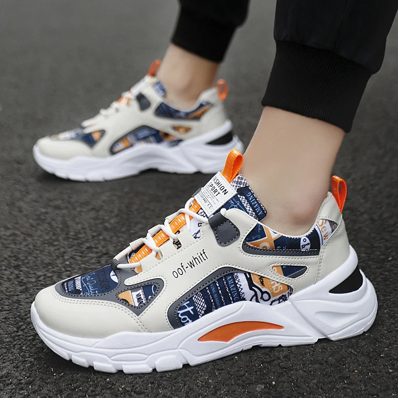 

Ins Men's Running Shoes Comfortable Breathable Sports Footwear Fashion Youth Trend Walking Sports Shoes Outdoor Chunky Sneakers