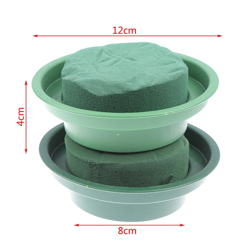 

12pcs DIY Flower Arrangement Green Round Wet Floral Foam Flower Clay Party Decor
