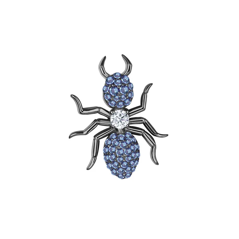 SLJELY Роскошные брендовые темно серые 925 пробы Серебристые синие серьги гвоздики с