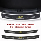 Стайлинг автомобиля, 3D наклейки из углеродного волокна для защиты заднего бампера багажника для Chevrolet Captiva, Колорадо, Cruze, Spark, Malibu SS, Z71, Sail