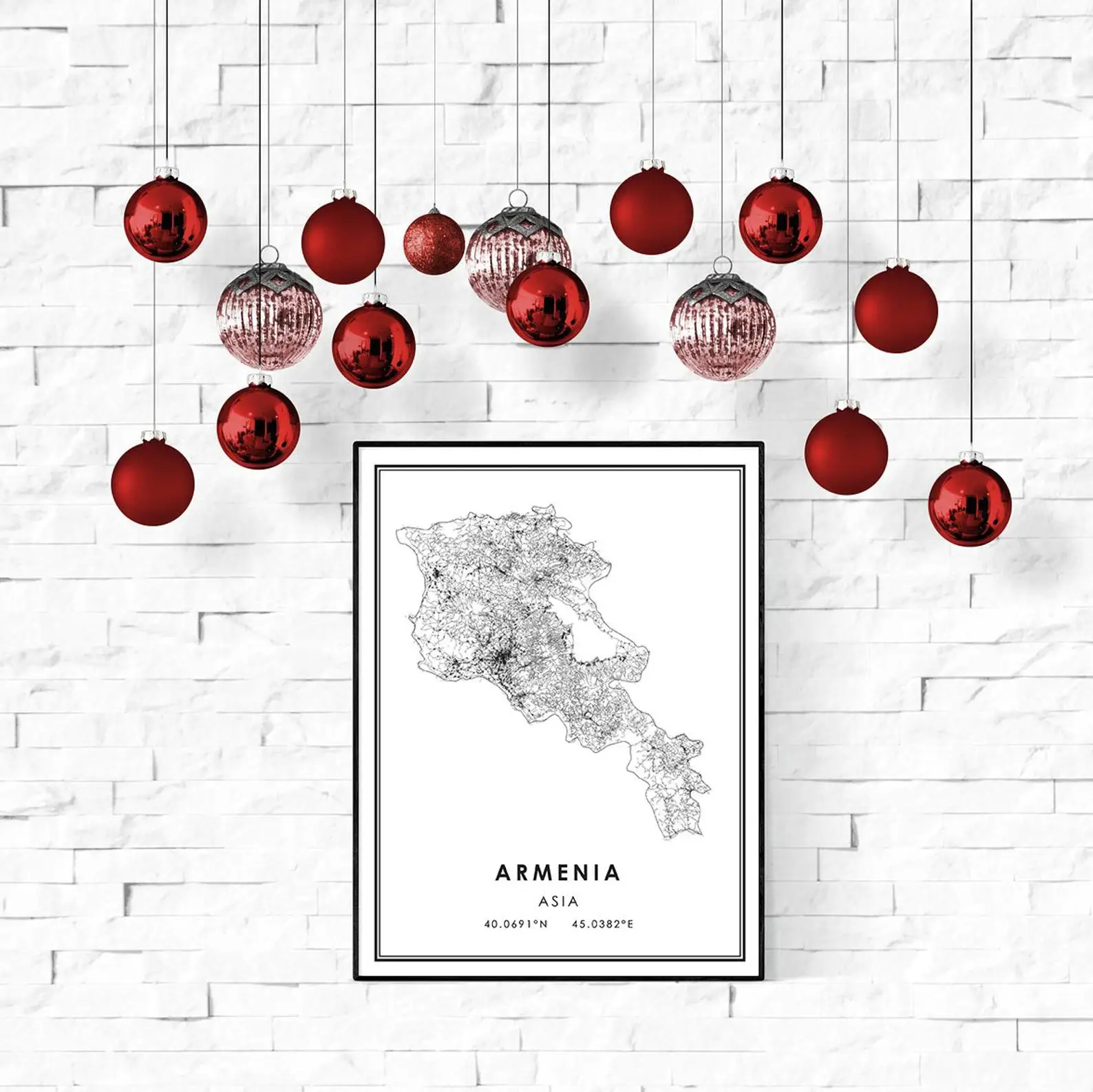 Карта армии | арменской страны печать плакатов на холсте подарка армени - купить