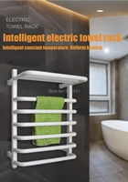 electric bath towel warmer 304 stainless steel shower room heated towel warmer bathroom towel warmer rack color black and white