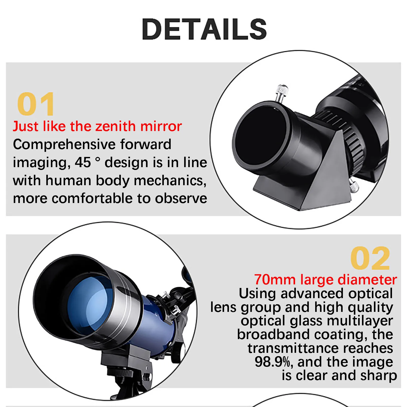 

telescope astronomic professional Astronomical Telescope 67X Beginner Monocular Lunar Observation Telescope 40070 Vision night