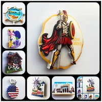 european and american scenery 3d fridge magnets tourism souvenir refrigerator magnetic sticker collection handicraft gift