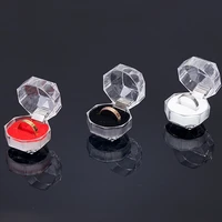hot sale jewelry package ring earring box acrylic transparent wedding packaging jewelry box valentines day ring gift box