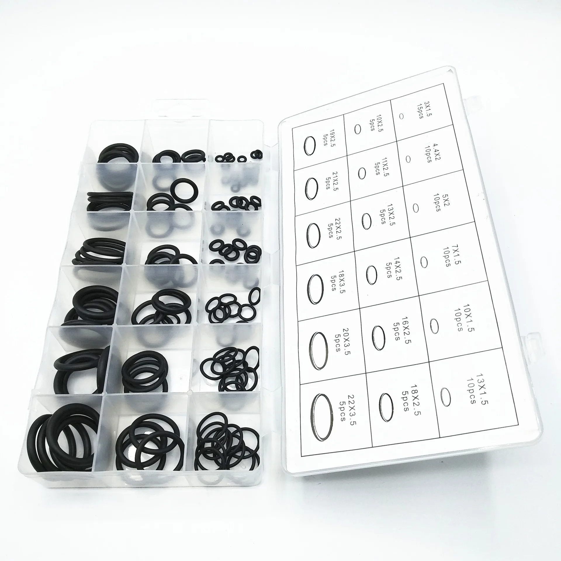 125PCS O-ring set car air-conditioning big seal ring Ding Qing repair gasket with storage plastic box | Строительство и ремонт