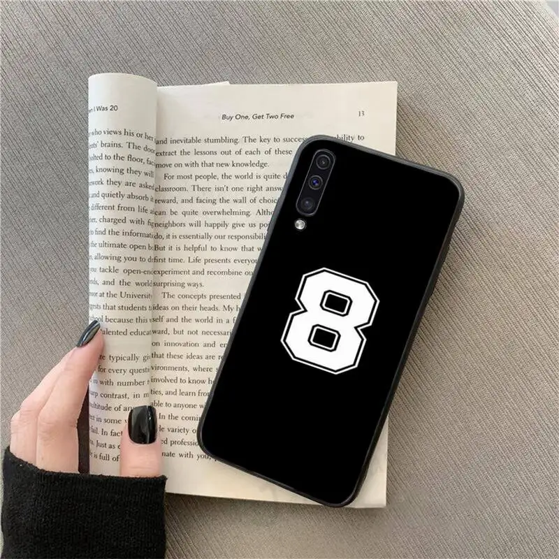 

Black Football lucky numbers Phone Case For Samsung galaxy S 9 10 20 A 10 21 30 31 40 50 51 71 s note 20 j 4 2018 plus