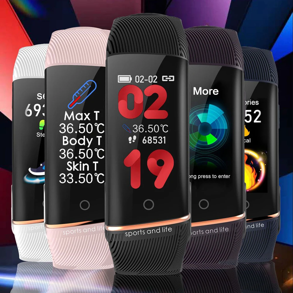

E98S Smartwatch IP67 Men Women Sports Watches Sleep Heart Rate Tracker Temperature Monitoring Smart Wristbands Fitness Bracelet
