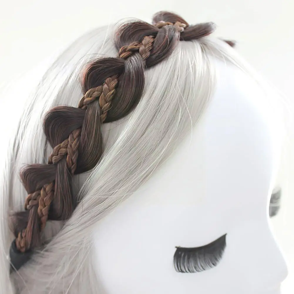 

1pcs New Women Vintage Wig Bands Braids Girls Style Hair Wig Braided Accessories Band Band Hair Band Hair Q2p8