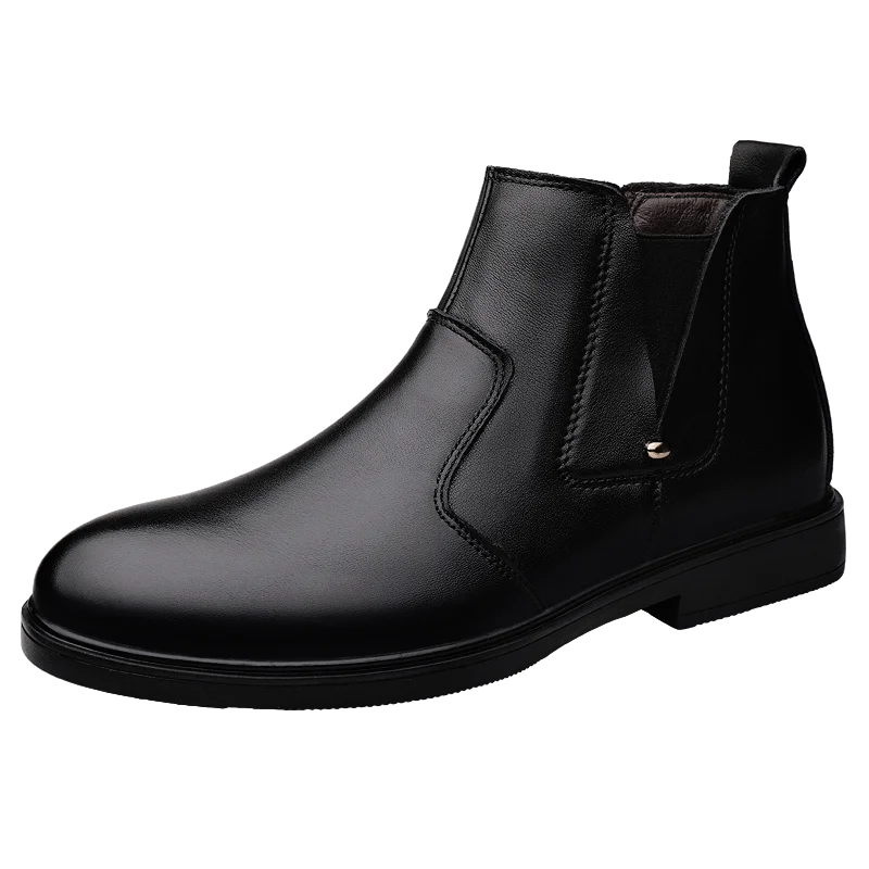 Мужские классические ботинки челси из натуральной кожи Повседневная Деловая