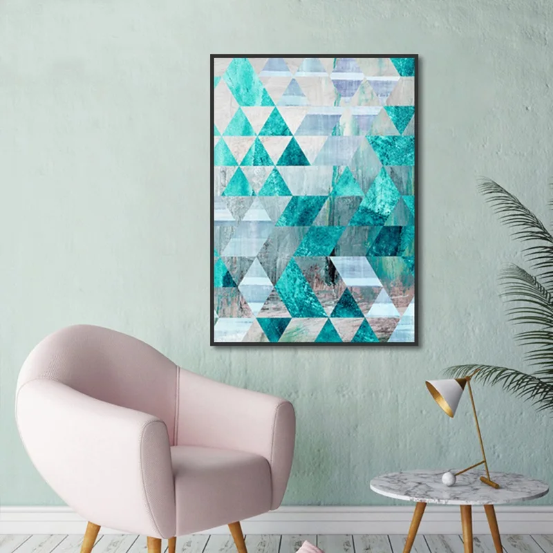 

Abstract Poster Art Print Blue Irregular Pattern Canvas Painting Picture Home Wall Art Graffiti Aisle Painting Modern Decoration