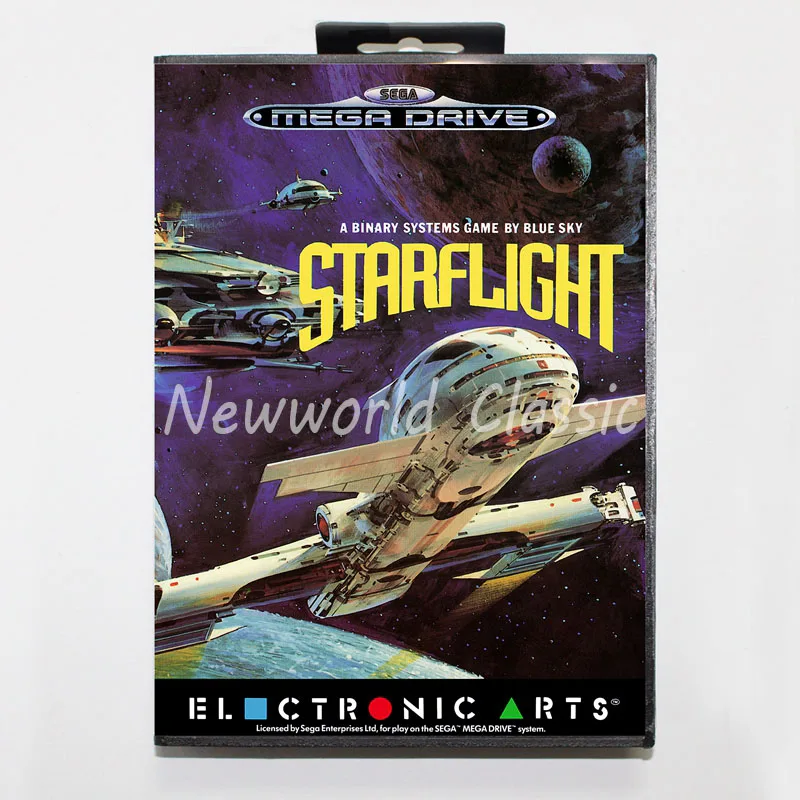 Star Flight 16 bit для Genesis MD Game Card с коробкой Sega Mega Drive | Электроника