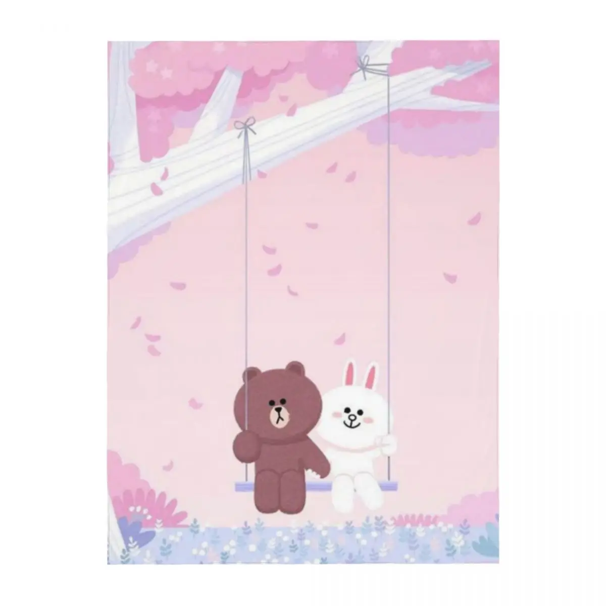 Cute Brown And Cony Rectangular Table Cloth Coffee Cover for Living Room Mat Home Wedding party decorate | Дом и сад