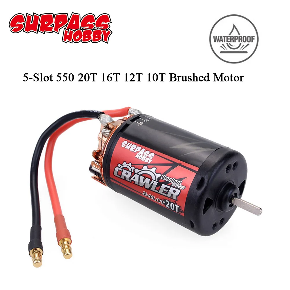 

Модернизированный щеточный двигатель SURPASS HOBBY для Tamiya Kyosho TRAXXAS WLtoys 550, 20T 16T 12T 10T, модель автомобиля на радиоуправлении, 5 ячеек