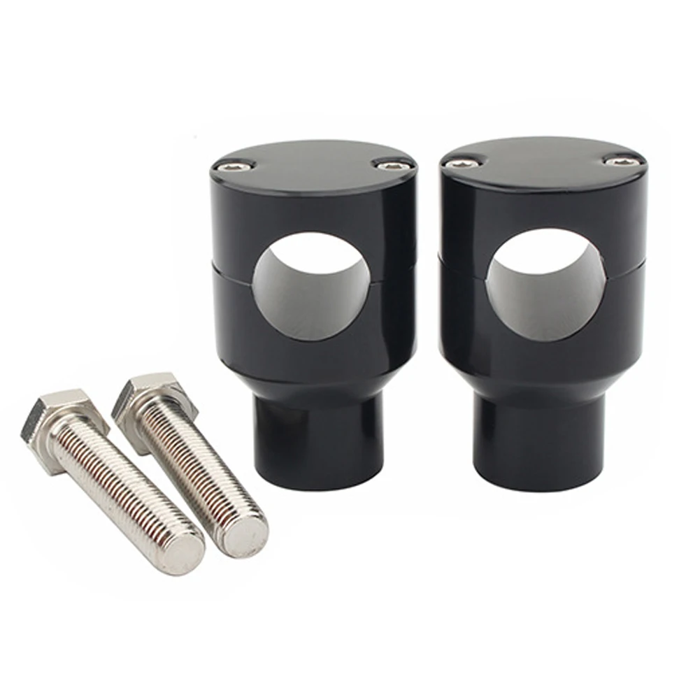 

2pcs Durabled Practical With Screws Smooth Alluminum Alloy Sturdy Stable Portable Motorcycle Handlebar Riser Clamp Adaptability