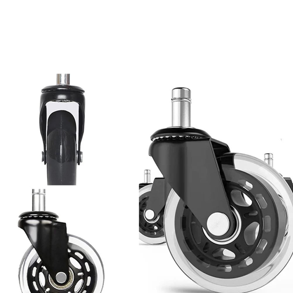 

5PCS Office Chair Caster Wheels Universal Mute Caster 360 Degree Swivel Rubber Soft Safe Rollerblade Wheels Furniture Hardware